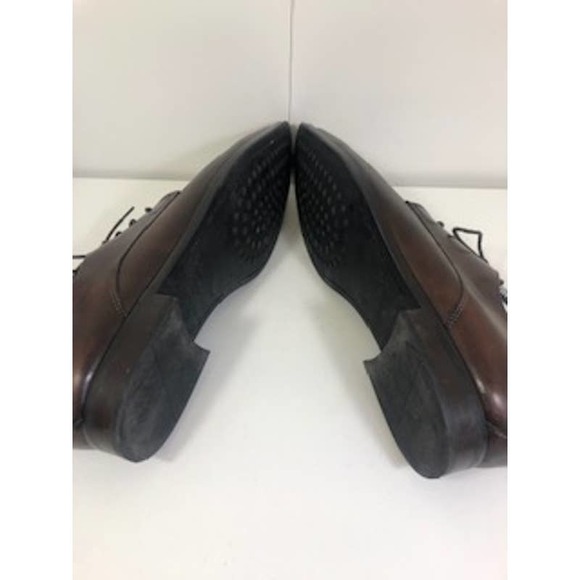 To Boot New York Leather Square Toe Lace-Up Oxford Dress Shoes Brown US 10.5
